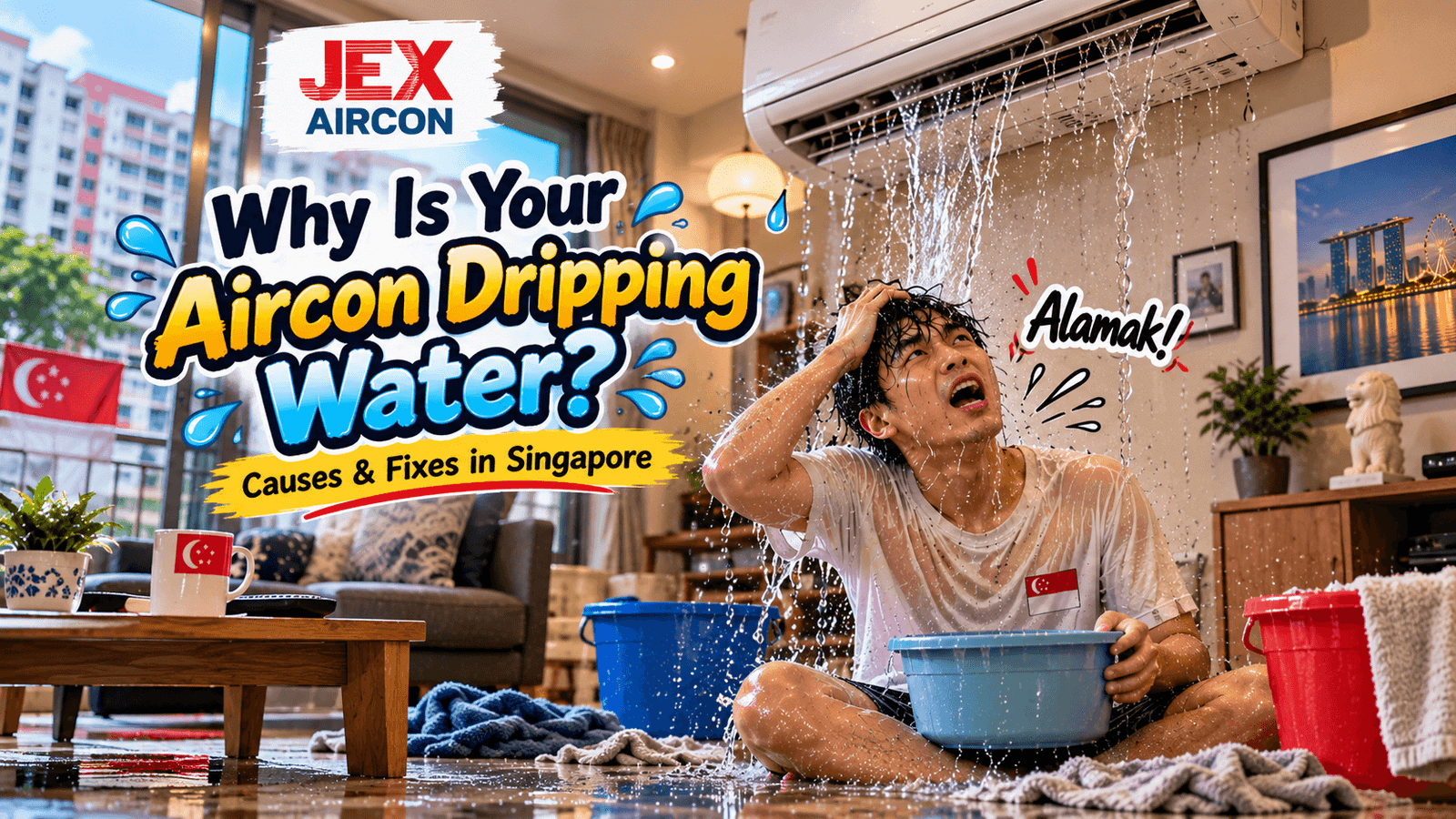 Why Is Your Aircon Dripping Water? Causes & Fixes in Singapore | JEX Aircon