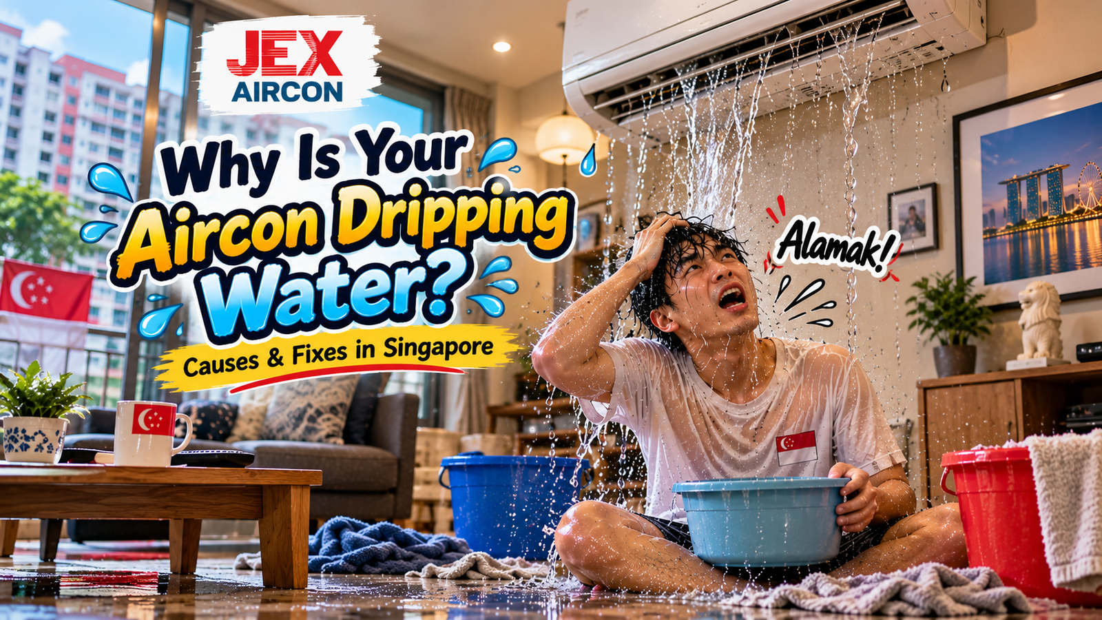 Why Is Your Aircon Dripping Water? Causes & Fixes in Singapore | JEX Aircon